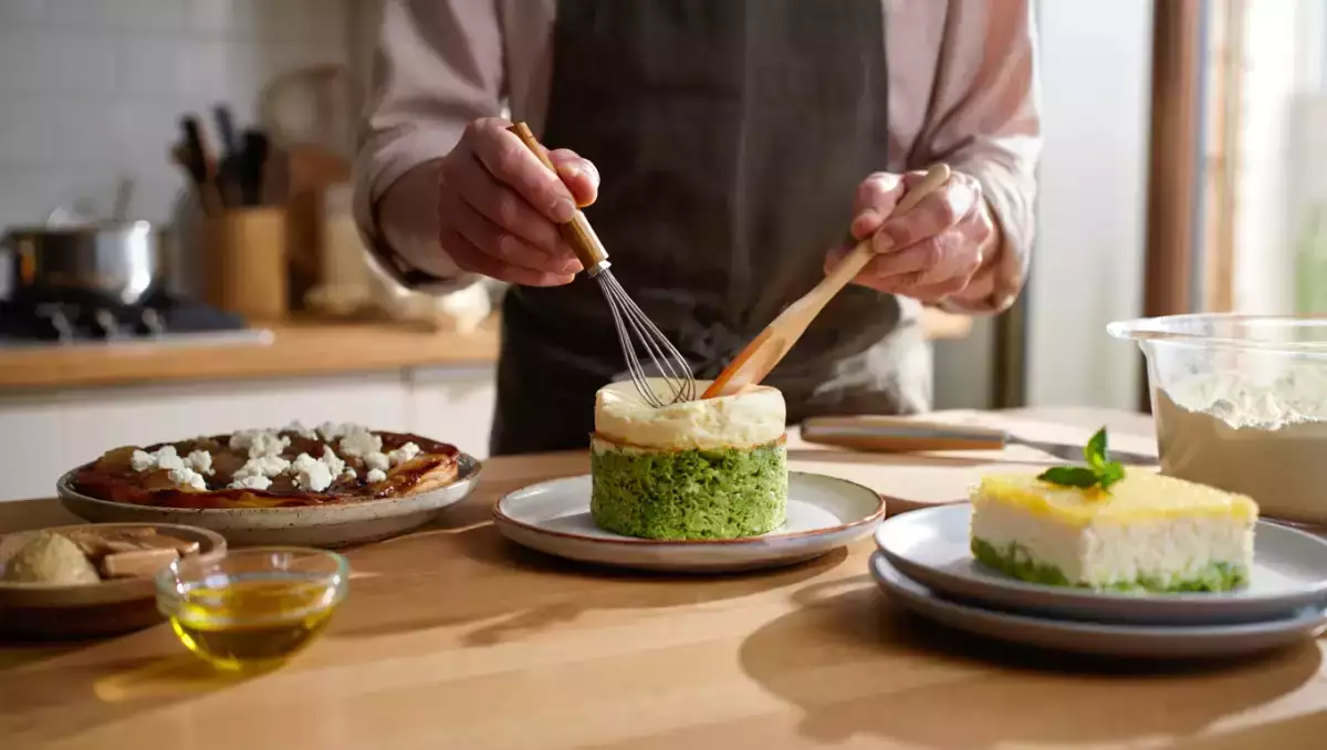 Menu végétarien, 10 juillet : soufflé au brocoli, tarte tatin aux échalotes et gâteau fondant à la ricotta