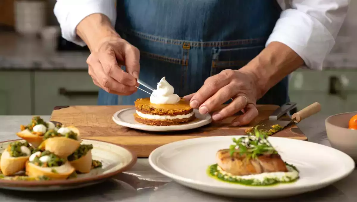 Menu du jour, 14 août : feuilletés pesto mozzarella, cabillaud rôti et gâteau nature moelleux