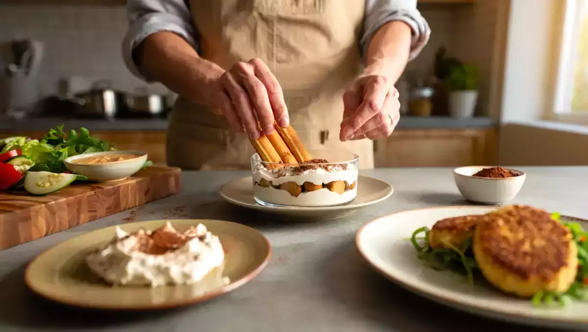 Menu du jour, 12 août : salade fraîche, cake aux sardines et tiramisu coco irrésistible