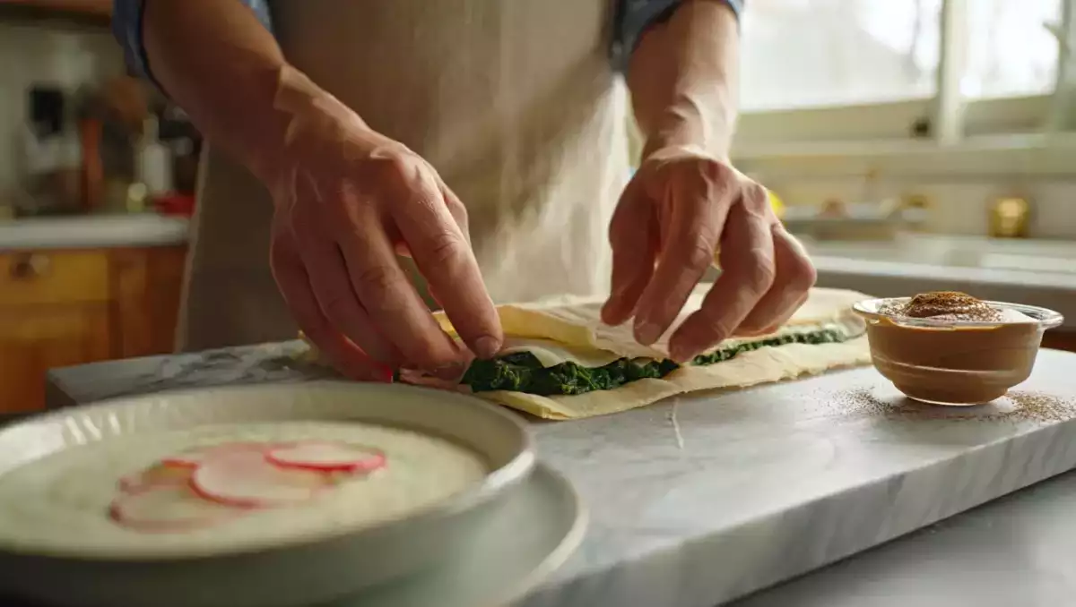 Menu végétarien, 24 août : fraîcheur et saveurs avec soupe de radis, börek aux épinards et café dalgona