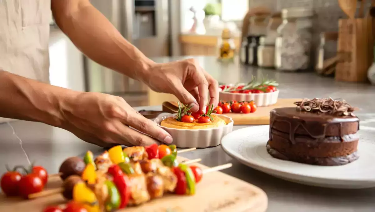 Menu sans gluten, 30 août : un flan coloré, des brochettes estivales et une marquise chocolatée