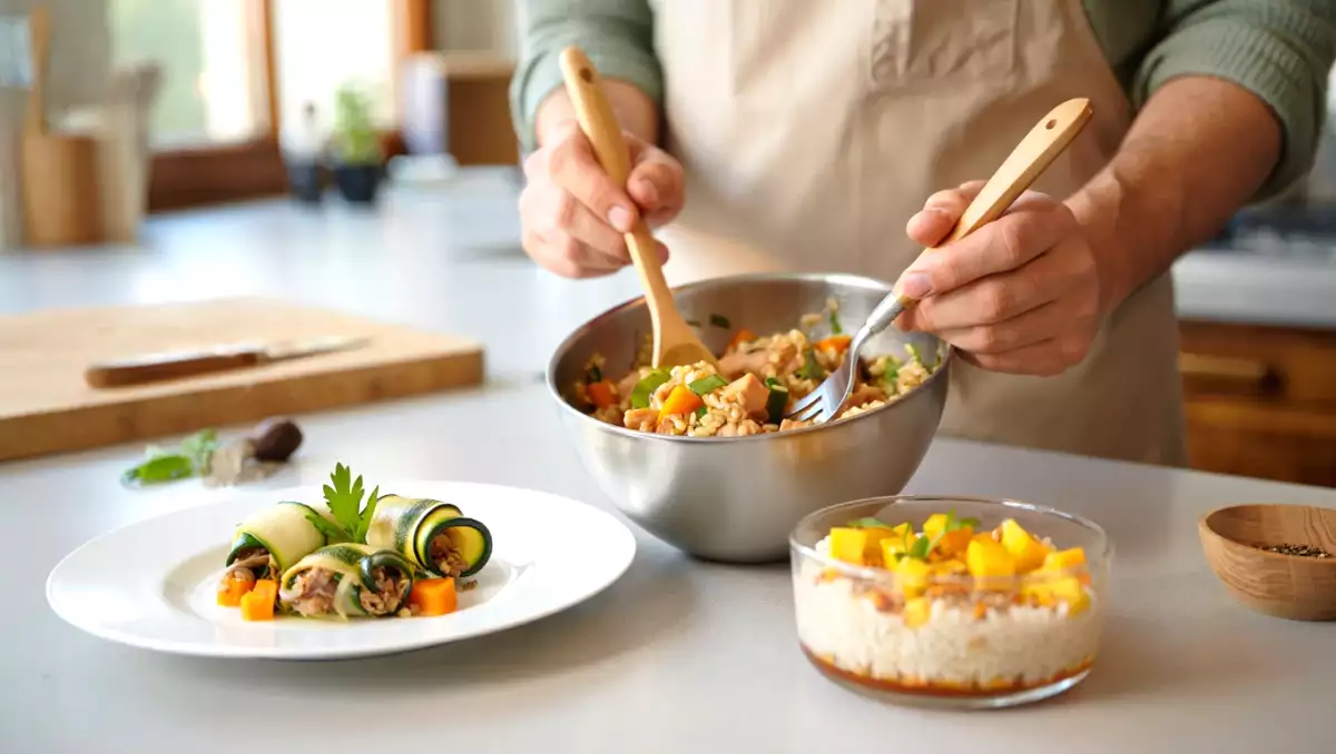 Menu sans gluten, 7 août : des roulés de courgette, une salade estivale et un riz au lait exotique