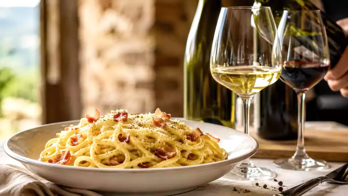 Vous servez une carbonara ? Le vin à éviter pour ne pas alourdir l’assiette