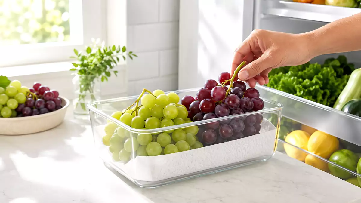 Comment garder le raisin croquant plusieurs jours au réfrigérateur ?