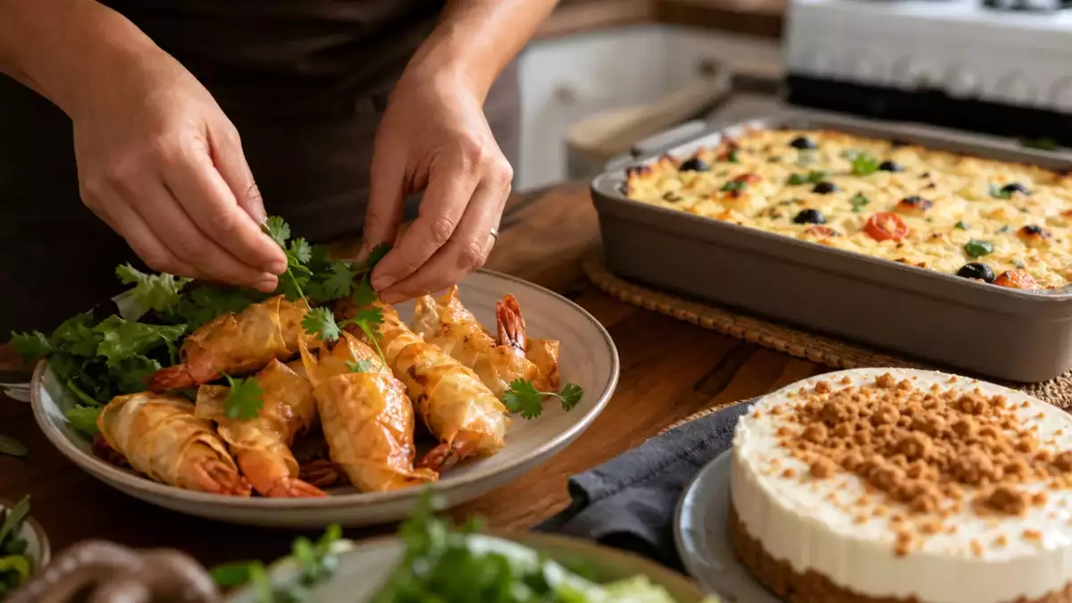 Menu du jour, 25 septembre : crevettes croustillantes, parmentier de thon et cheesecakes speculoos