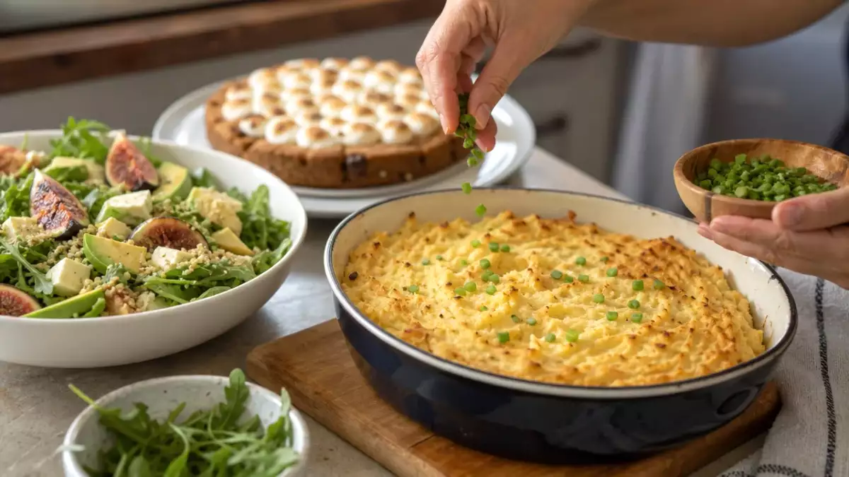 Menu du jour, 30 septembre : une salade sucrée-salée, un parmentier de crevettes et un gâteau cookie géant