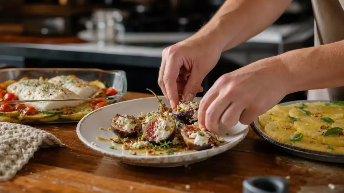 Menu sans gluten, 5 septembre : figues rôties, cabillaud savoureux et carpaccio d'ananas