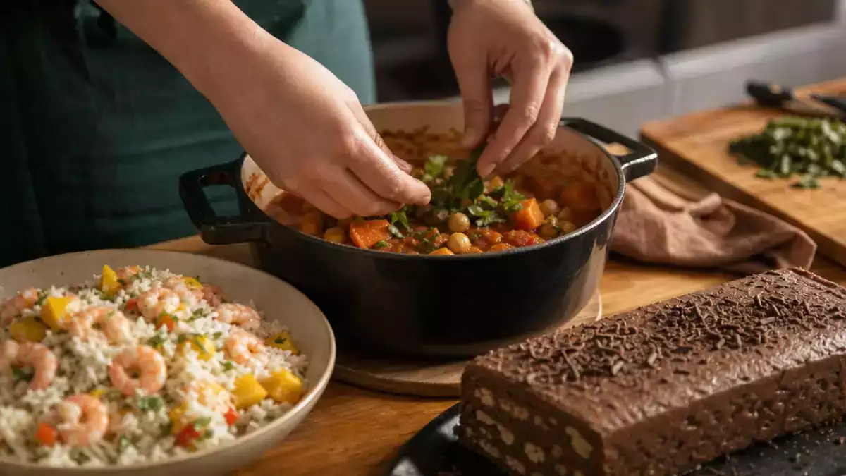 Menu sans gluten, 24 septembre : une salade de riz et crevettes, un ragoût végétarien réconfortant et une marquise au chocolat inratable