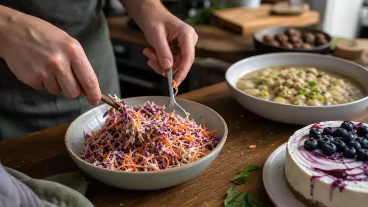 Menu végétarien, 15 septembre : salade croquante, une soupe réconfortante et un cheesecake gourmand