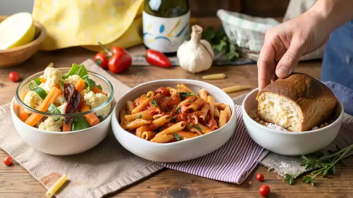 Menu végétarien, 17 octobre : une explosion de saveurs avec des penne all'arrabbiata et un dessert polynésien