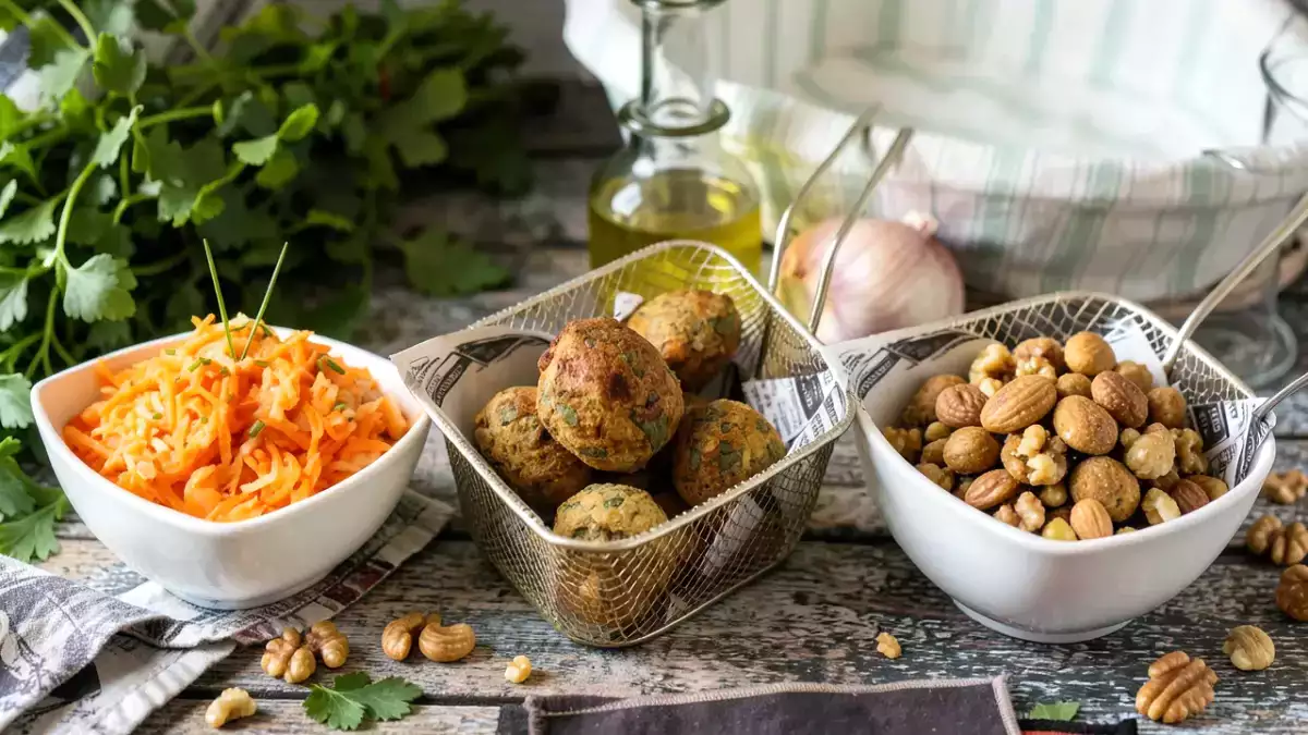Menu végétarien, 20 octobre : carottes râpées aux pommes, falafels au air fryer
