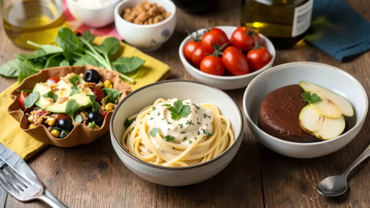 Menu végétarien, 29 octobre : des tortilla bowls colorés et des pâtes crémeuses à l'oignon