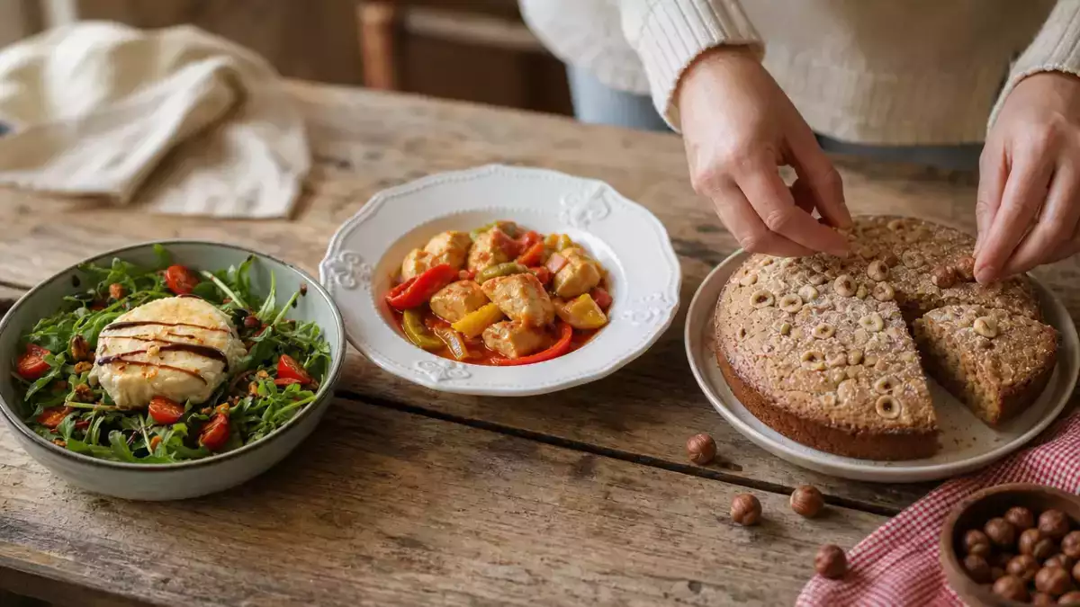 Menu du jour, 30 octobre : salade au fromage de chèvre, poulet basquaise express et gâteau aux noisettes