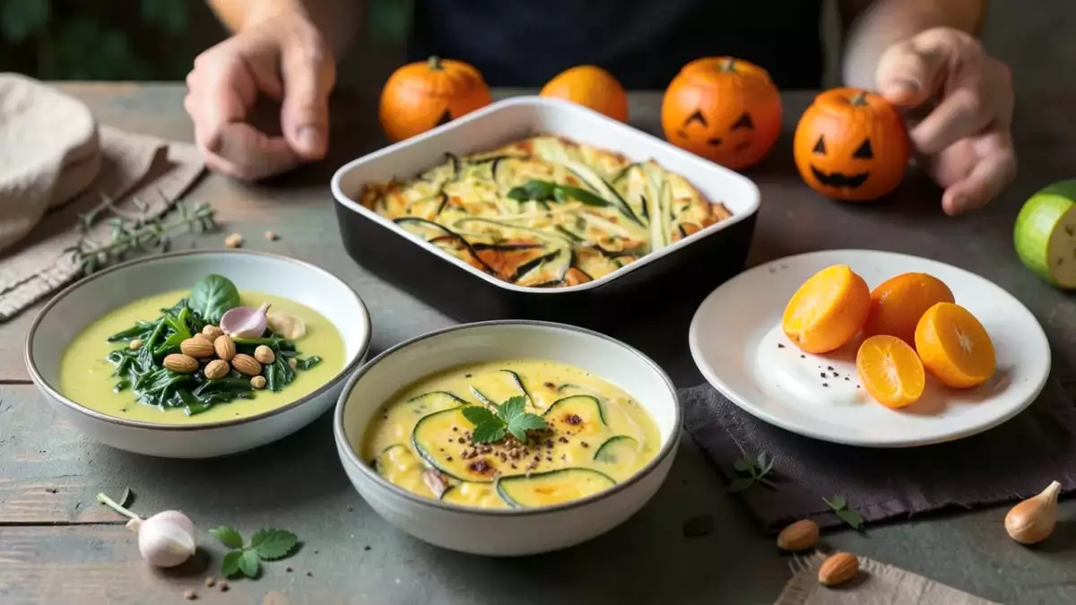 Menu sans gluten, 30 octobre : réconfort et créativité avec un velouté, une frittata et des clémentines d'Halloween