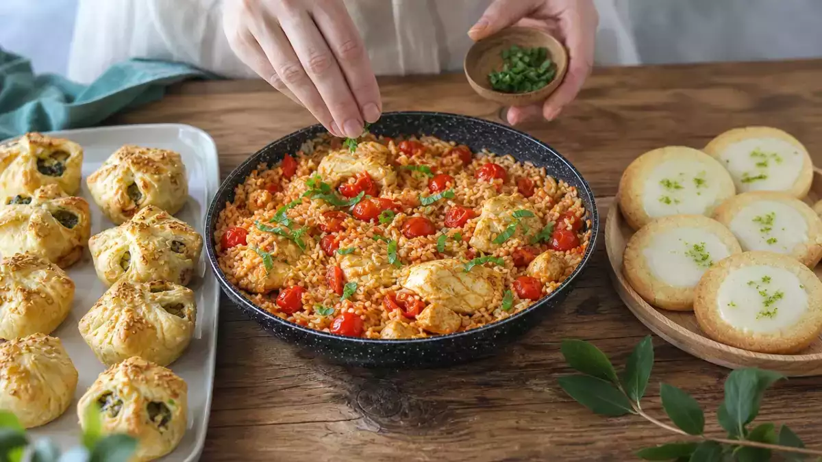 Menu du jour, 5 octobre : mini feuilletés aux épinards, one pot poulet et biscuits au citron vert