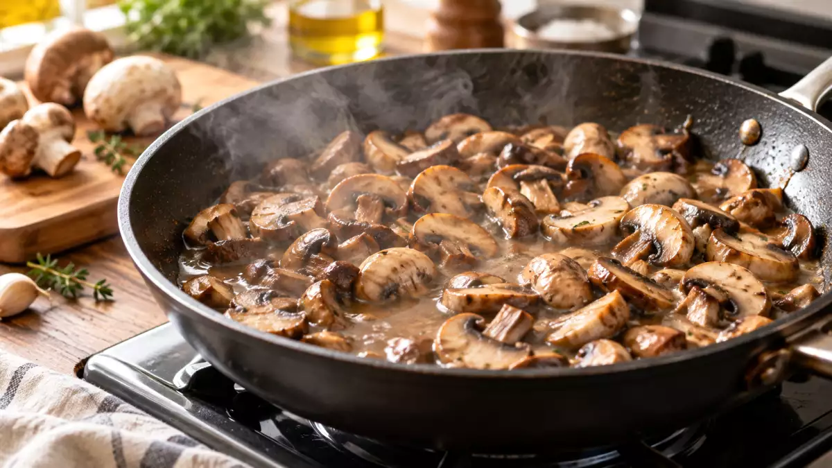 Vos champignons rendent toute leur eau à la poêle ? Voici l’erreur la plus fréquente