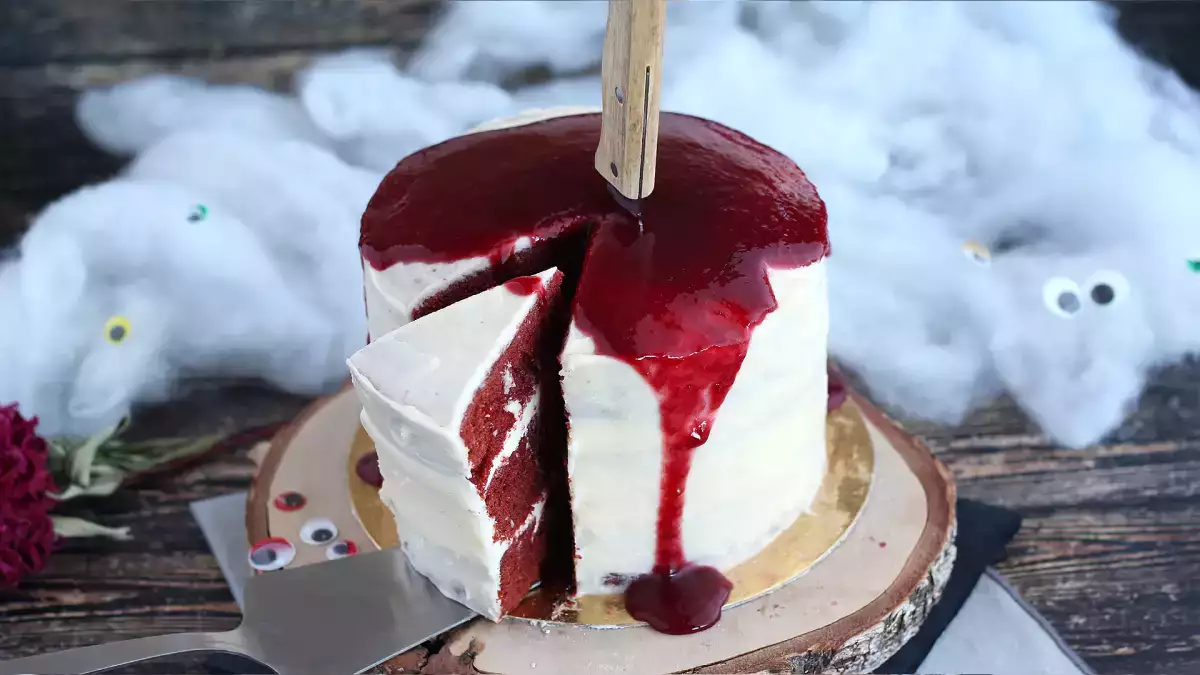 Red Velvet d’Halloween : le gâteau spectaculaire qui fait tout de suite son effet