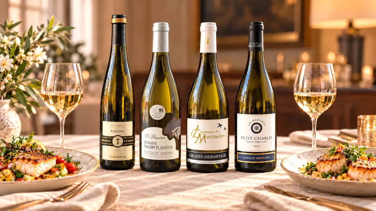 Quel vin blanc choisir avec du poisson ? Découvrez 4 bouteilles très différentes, pour tous les budgets, et 8 accords gourmands qui vont vous surprendre!