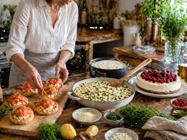 Menu du jour du 27 avril : Paniers feuilletés, risotto réconfortant et cheesecake léger