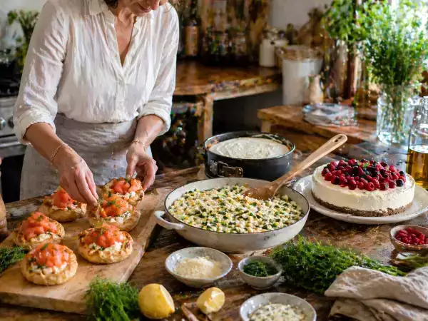 Menu du jour du 27 avril : Paniers feuilletés, risotto réconfortant et cheesecake léger