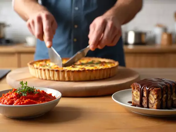 Menu du jour, 30 juillet : une tartinade colorée, une quiche savoureuse et un cake gourmand