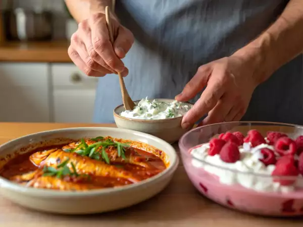 Menu sans gluten, 12 juillet : un tzatziki frais, un ragoût de sardines ensoleillé et une glace aux framboises