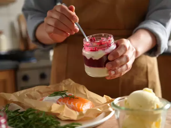 Menu sans gluten, 8 juillet : des verrines colorées, un saumon fondant et une glace maison