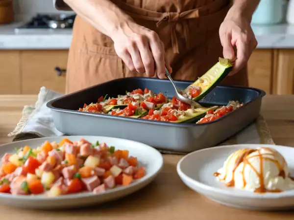 Menu sans gluten, 2 juillet : tartare frais, courgettes farcies et glace onctueuse