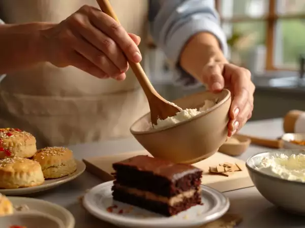 Menu végétarien, 6 août : biscuits salés, tarte gourmande et gâteau chocolat vanille