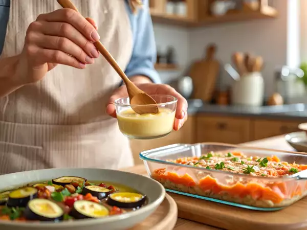 Menu sans gluten, 19 août : saveurs d'aubergines, saumon et douce vanille