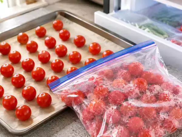 L'astuce pour congeler des tomates cerises et les retrouver en parfait état en hiver : fini les blocs compacts !