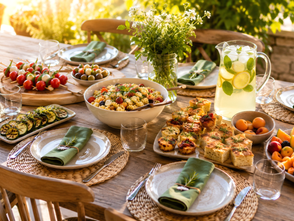 Apéro dinatoire pour 6 personnes : le menu facile, les bonnes quantités et ce qu’on peut préparer à l’avance !