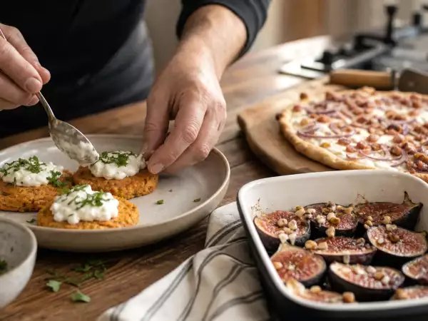 Menu du jour, 14 septembre : galettes de lentilles corail, flammekueche et figues rôties