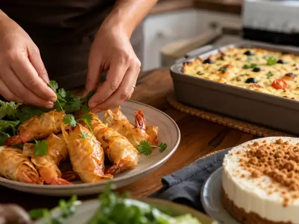 Menu du jour, 25 septembre : crevettes croustillantes, parmentier de thon et cheesecakes speculoos