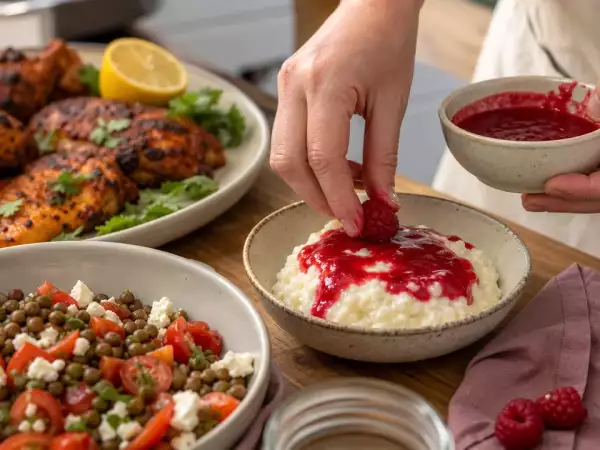 Menu sans gluten, 4 septembre : lentilles, poulet tandoori et douceur de framboises