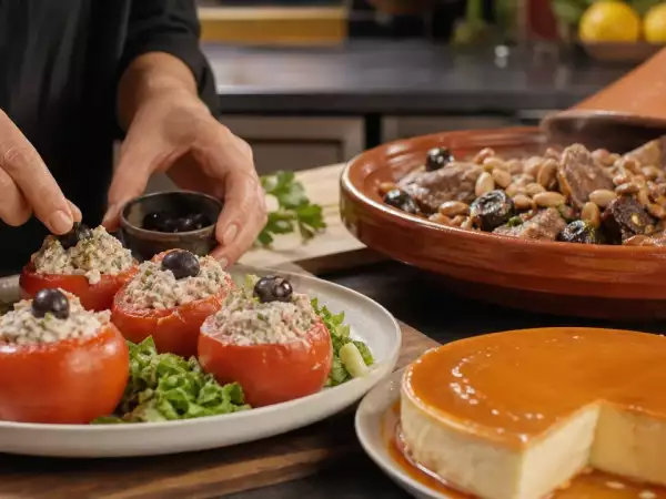 Menu sans gluten, 10 septembre : tomates farcies, tajine d'agneau et crème renversée