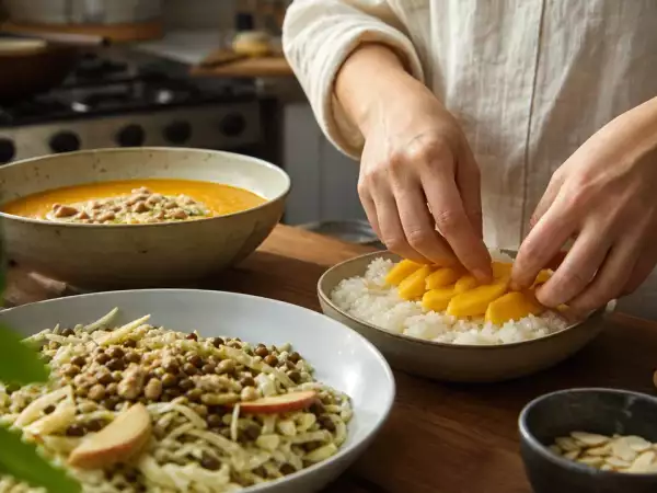 Menu végétarien, 16 septembre : une palette de saveurs avec chou, potiron et mangue