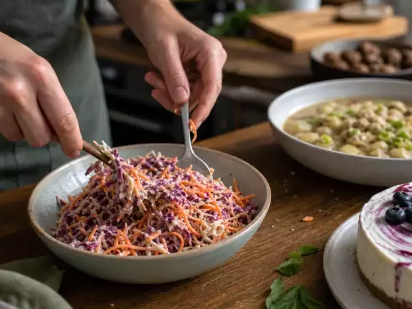 Menu végétarien, 15 septembre : salade croquante, une soupe réconfortante et un cheesecake gourmand