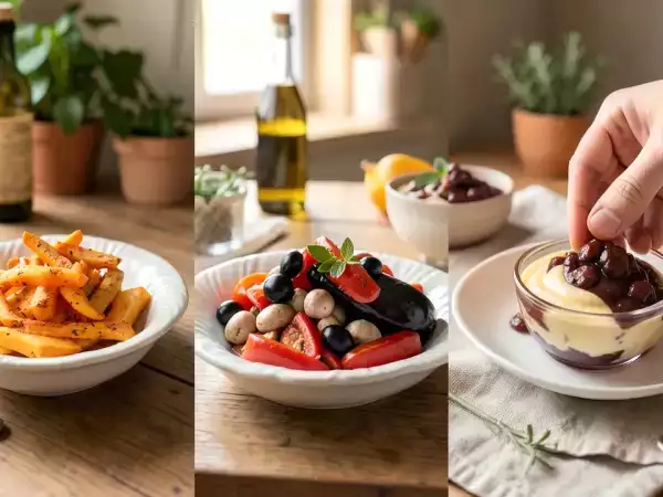 Menu végétarien, 3 octobre : frites de courge butternut, poêlée colorée et compote gourmande