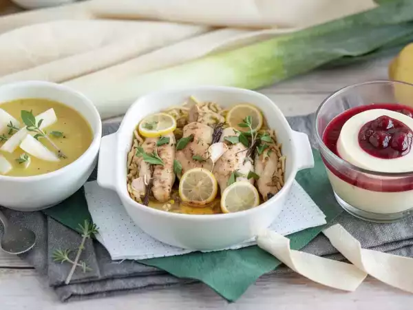 Menu sans gluten, 2 octobre : réconfort automnal avec soupe, poulet citron et panna cotta