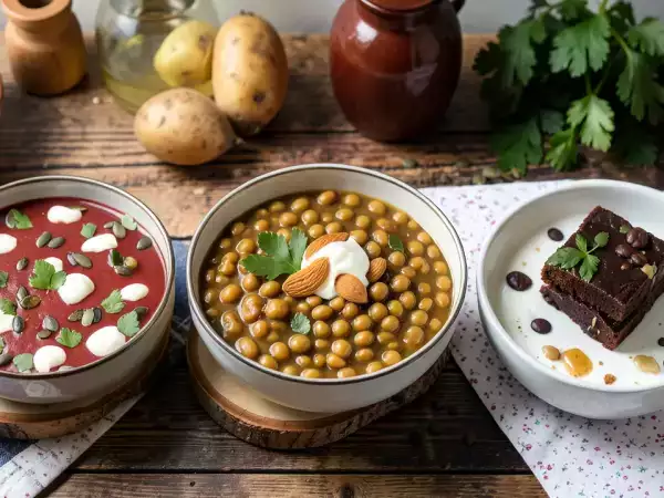 Menu sans gluten, 10 octobre : soupe de betterave colorée, dahl de lentilles corail réconfortant et brownie protéiné