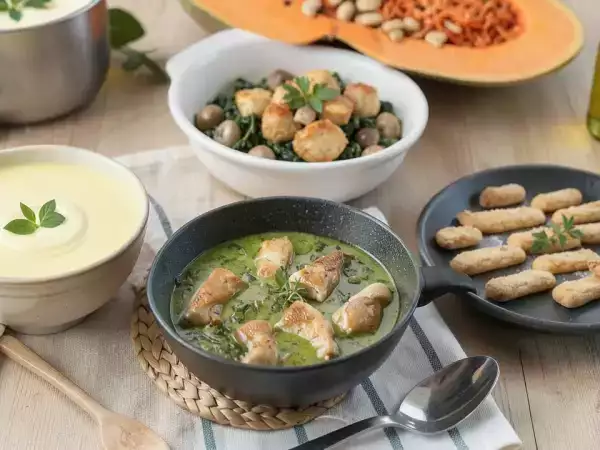 Menu sans gluten, 26 octobre : réconfortant velouté, poulet crémeux et biscuits irrésistibles