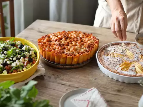 Menu du jour, 7 octobre : salade de lentilles, gratin de rigatoni et tarte normande aux pommes