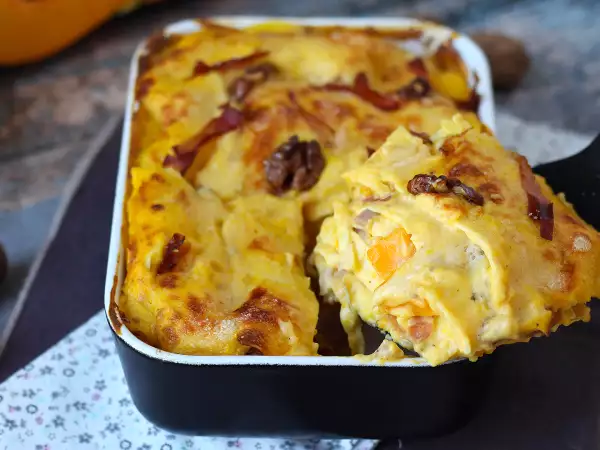 Lasagnes au potiron, speck et noix : une version parfaite pour l’automne