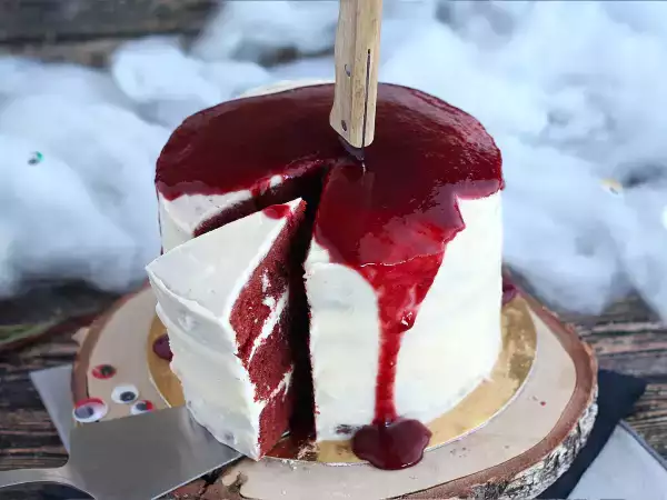 Red Velvet d’Halloween : le gâteau spectaculaire qui fait tout de suite son effet