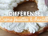 Crème fouettée / Crème chantilly: quelle est la différence?