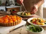 Dossiers: Menu végétarien, 30 juin : flan aux brocolis, des coquillettes aux courgettes et tarte aux abricots