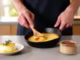 Dossiers: Menú del día, 17 de junio: delicias griegas, clafoutis salado y flan de chocolate