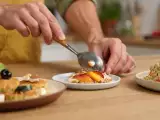 Dossiers: Menu du jour, 7 juillet : mini cakes, salade d’épeautre et tartare de pêches