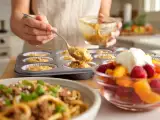 Dossiers: Menu du jour, 5 juillet : muffins aux courgettes, nouilles udon au bœuf et salade de fruits